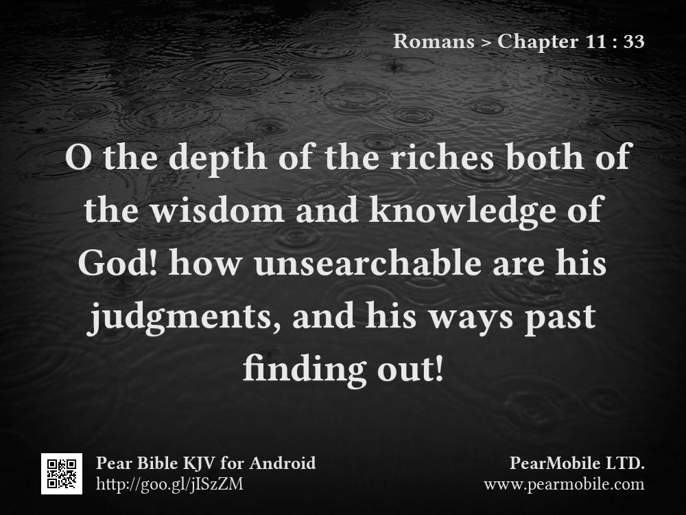 Romans, Chapter 11:33